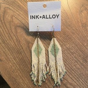 NWT beaded fringe earrings